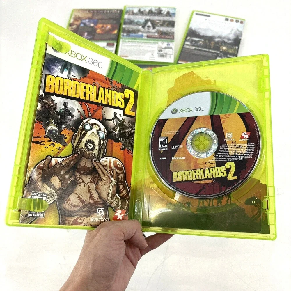 XBOX 360 Adventure Game Lot Diablo, Skyrim, Assassin's Creed IV, Borderlands‎ 2